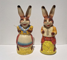 antike Osterhasen Frau+Mann