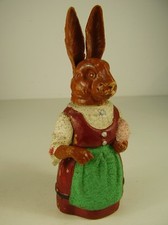 Antike Seltene Osterhasen Frau